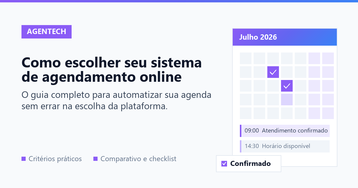 Sistema de agendamento online: guia completo para escolher a melhor plataforma