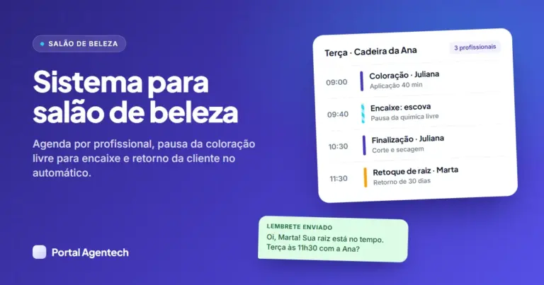 Sistema para salão de beleza: o que a agenda de várias cadeiras exige